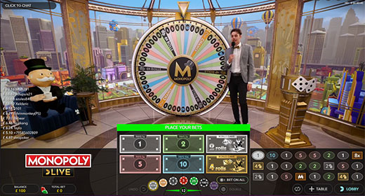 Play Monopoly live at 888Casino
