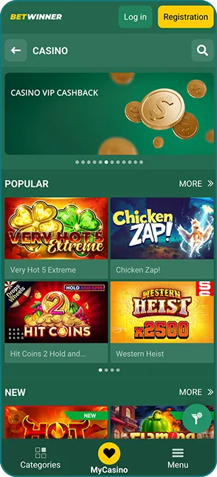 BETWINNER has a huge slot selection