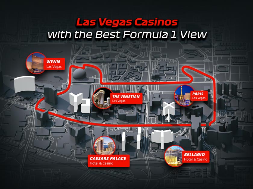 Land-based casinos with the best F1 view
