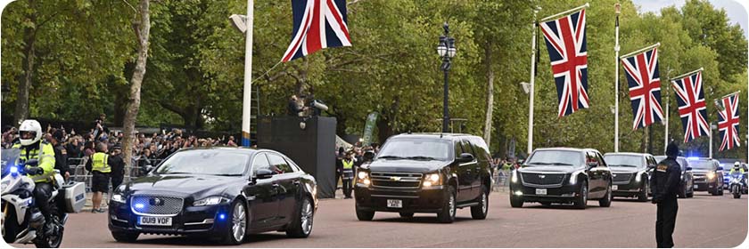 Motorcade convoy in the Coronation Ceremony