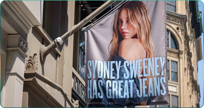 Sydney Sweeney featured in an American Eagle
