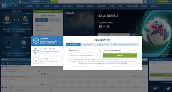 1xBet Registration