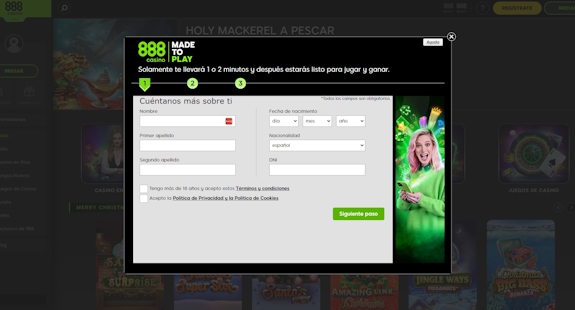 888 Casino Regístrate