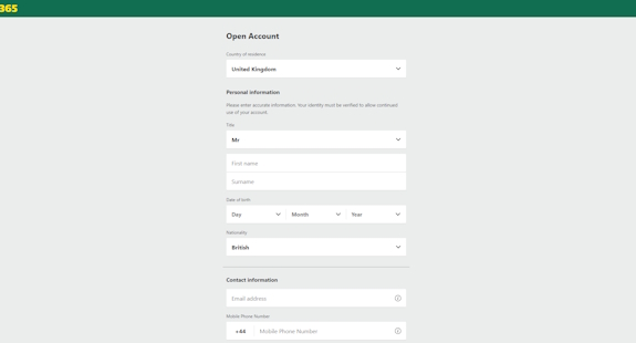 bet365 Registration