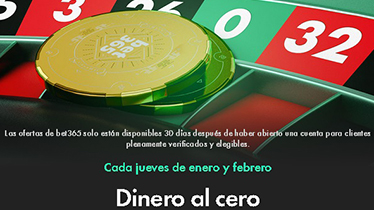 Bono Dinero al cero en bet365 casino