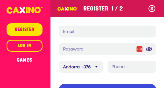 Caxino Registration
