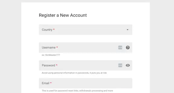 Spin Casino Registration