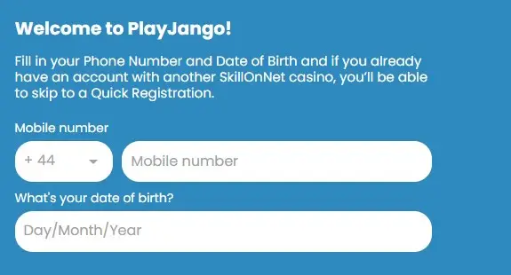 Play Jango Registration