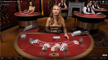 Live Blackjack at PlayAmo casino