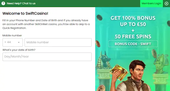 Swift Casino Registration