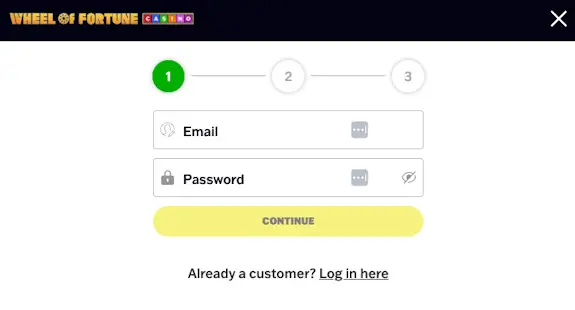 Wheel of Fortune Registration