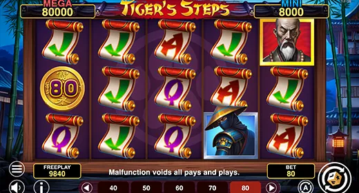 Tigers Steps Hold and Win in-game