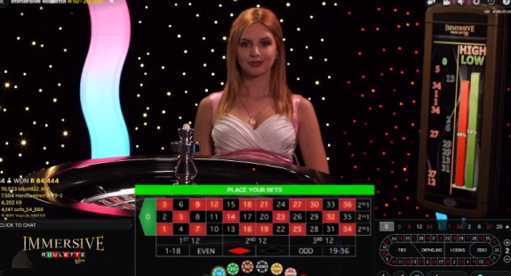 Immersive Roulette live game