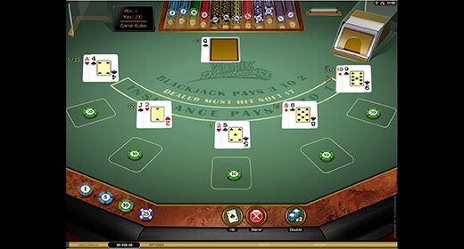 Multihand Vegas Downtown Blackjack Gold game preview