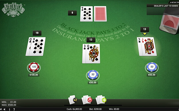 NetEnt's Blackjack Game Info