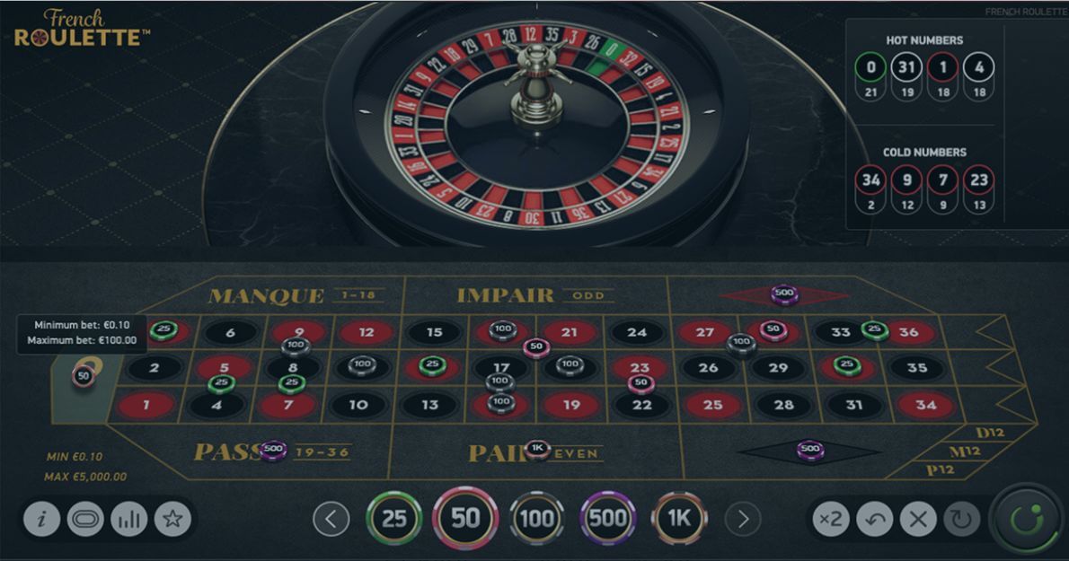 Play French Roulette by NetEnt for free