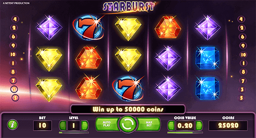 Starburst slots layout