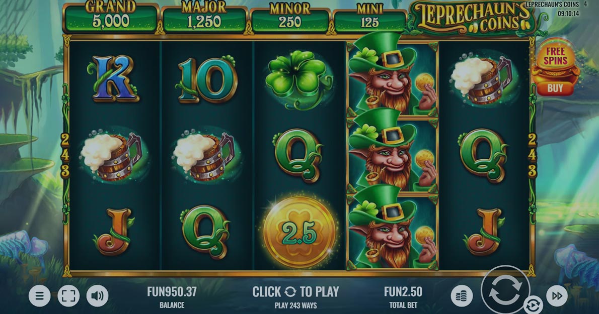 Play Leprechaun’s Coins demo version for free