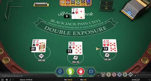 Double Exposure Blackjack Multihand by Play'n GO game info
