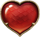 Dragon Maiden Payout Table - symbol Red Hearts