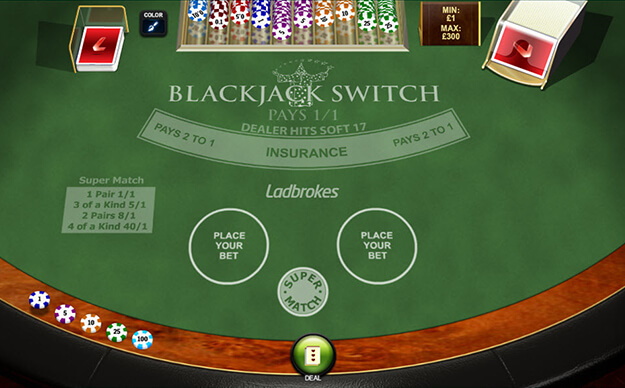 Blackjack Switch en casinos físicos