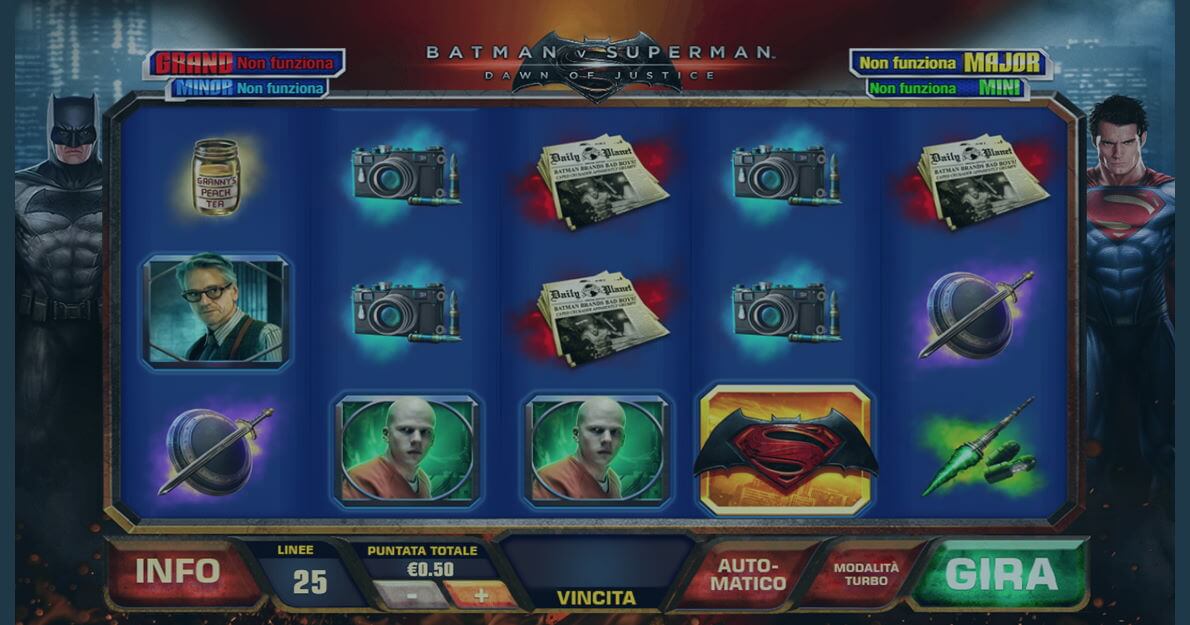 Play Batman v Superman Slot Game Demo