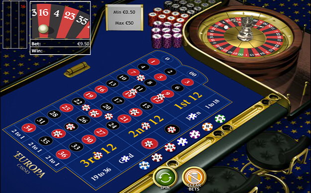 American roulette gameplay view