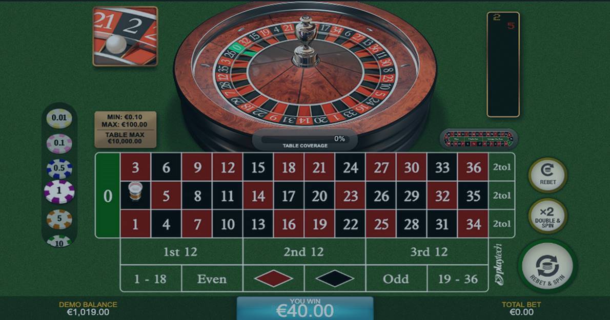 Play European Roulette by Playtech for free