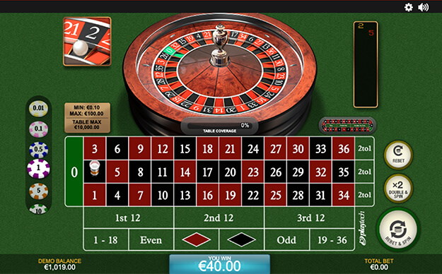 European Roulette by Playtech gameplay