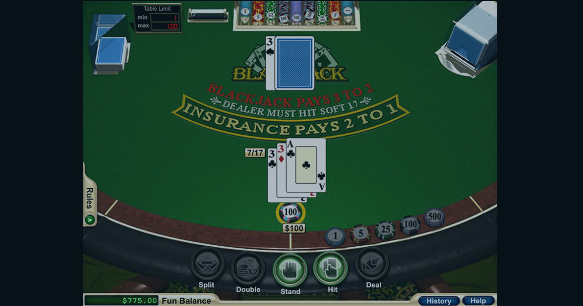 Realtime Gaming's 21 Blackjack  demo play