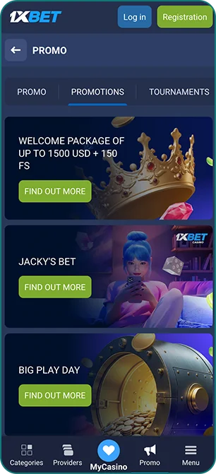 1xBet welcome bonuses