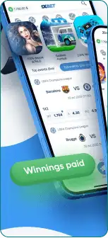 1xBet winnings