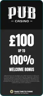 Pub Casino welcome bonus