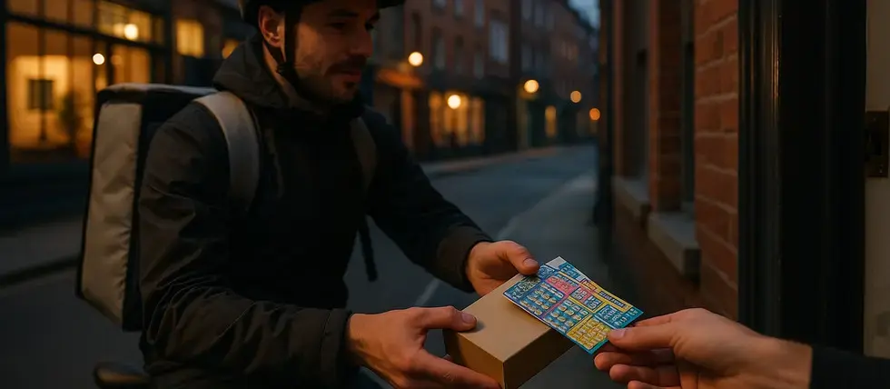 Scratchcards Delivered by Gopuff