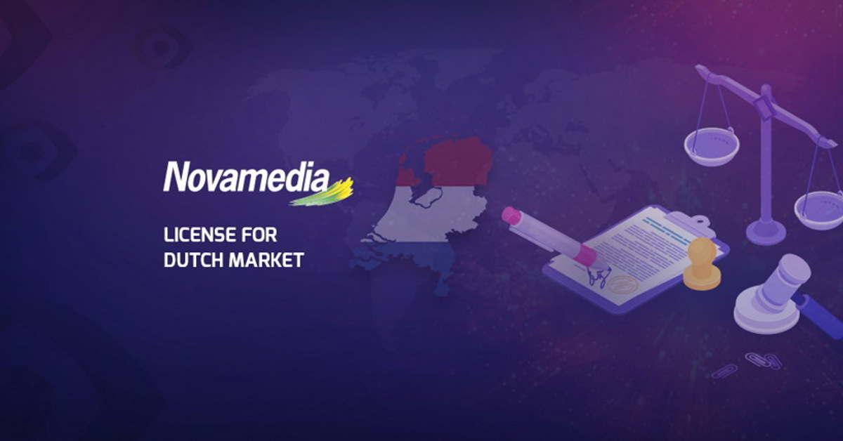 Novamedia has received license from the Dutch Gaming Authority Kansspelautoriteit
