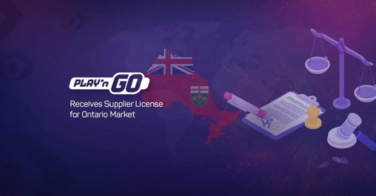 Play'n GO has received license for Ontario market