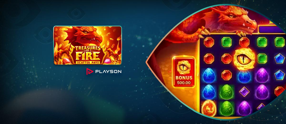 Treasures of Fire: Scatter Pays slot from Playson