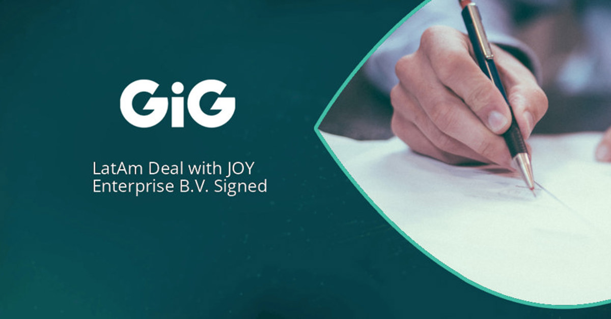 GiG signed a casino platform deal with JOY Enterprise B.V.