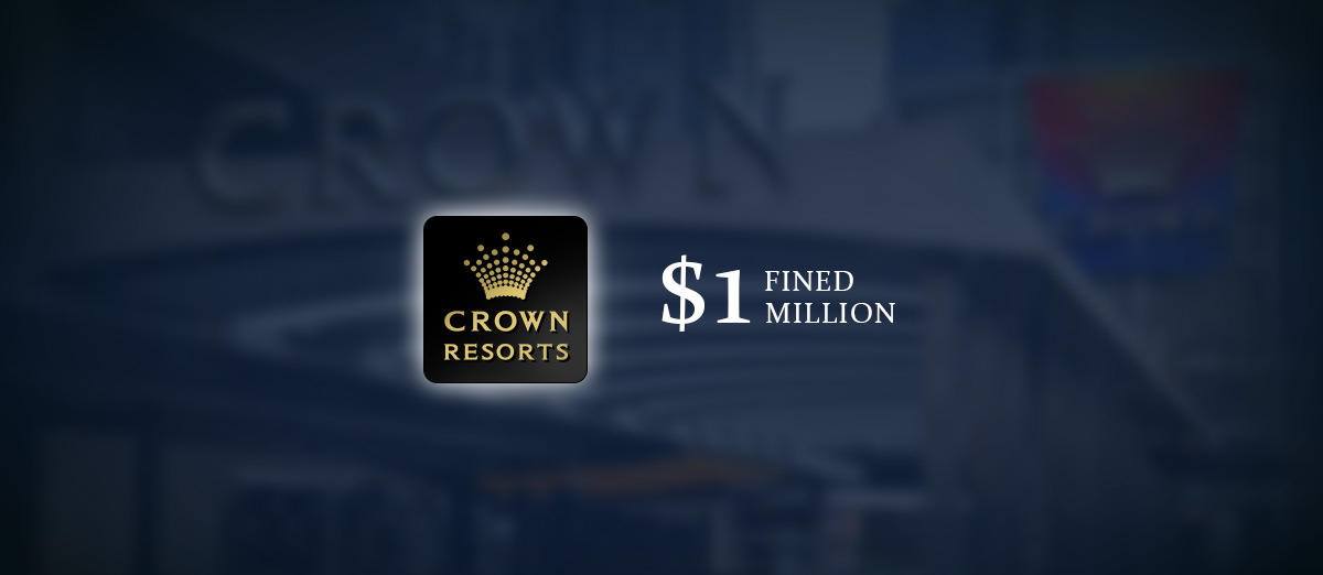 Crown Resorts has been handed a $1 million fine