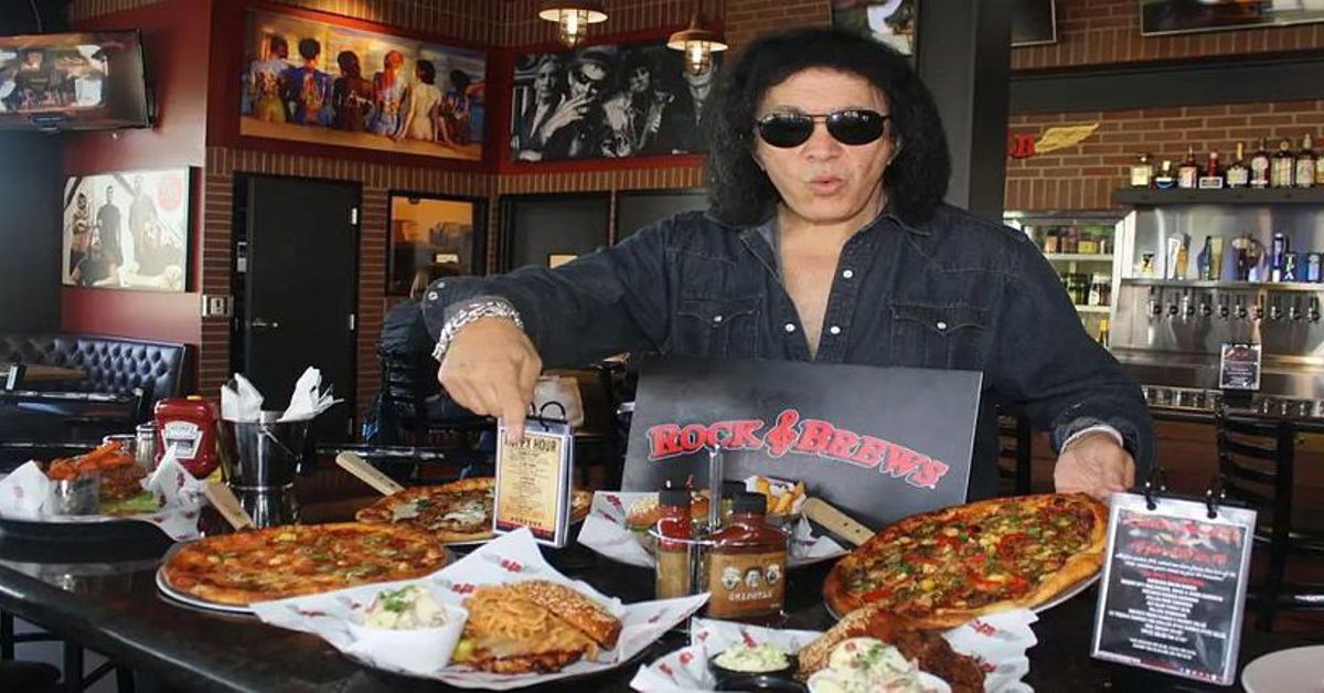 KISS bandmembers in their restaurant
