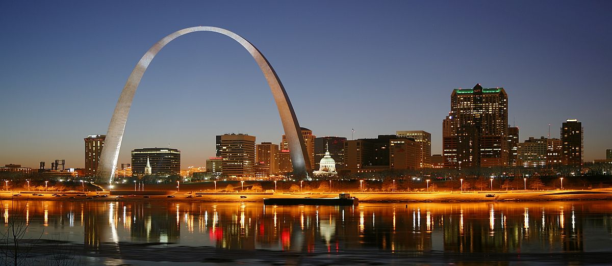 The Gateway Arch in St. Louis, MO