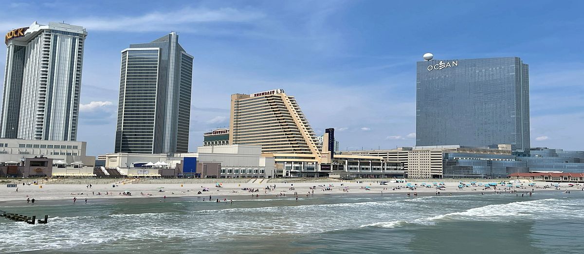 Atlantic City casinos from the water