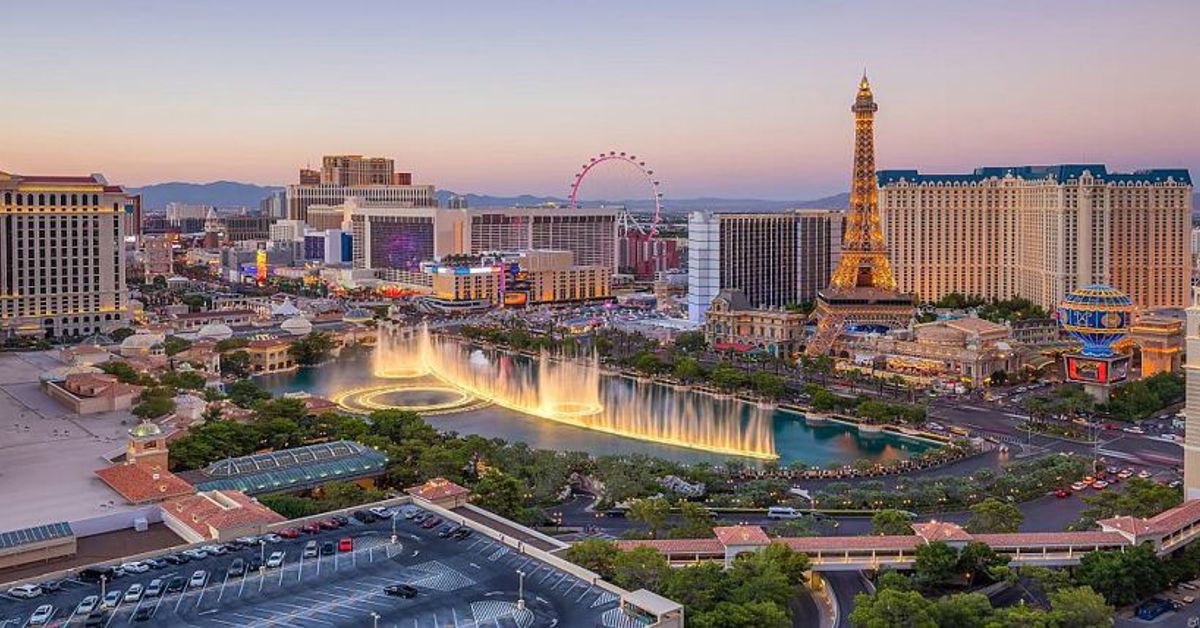 The Las Vegas skyline from the air
