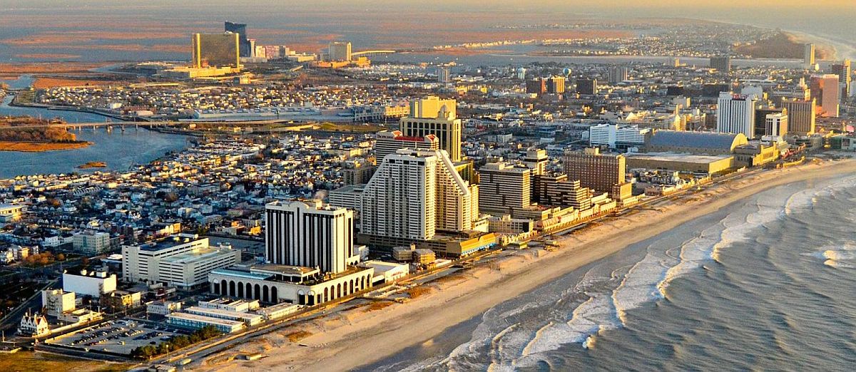 An aerial view of Atlantic City, New Jersey