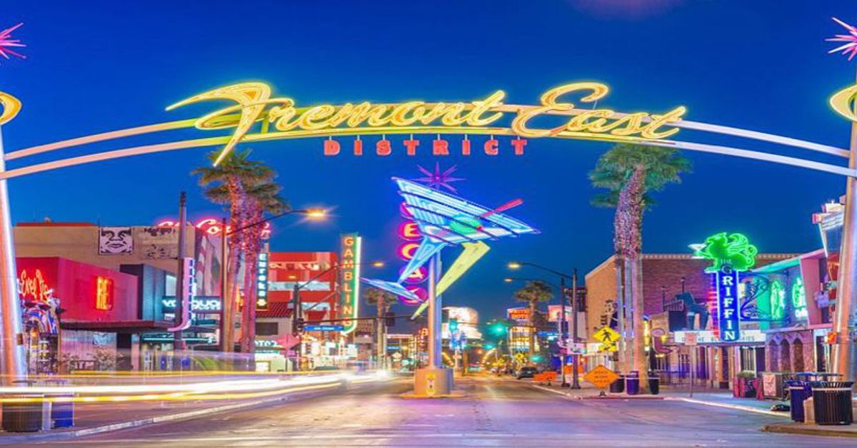 The entrance to Fremont East in Las Vegas