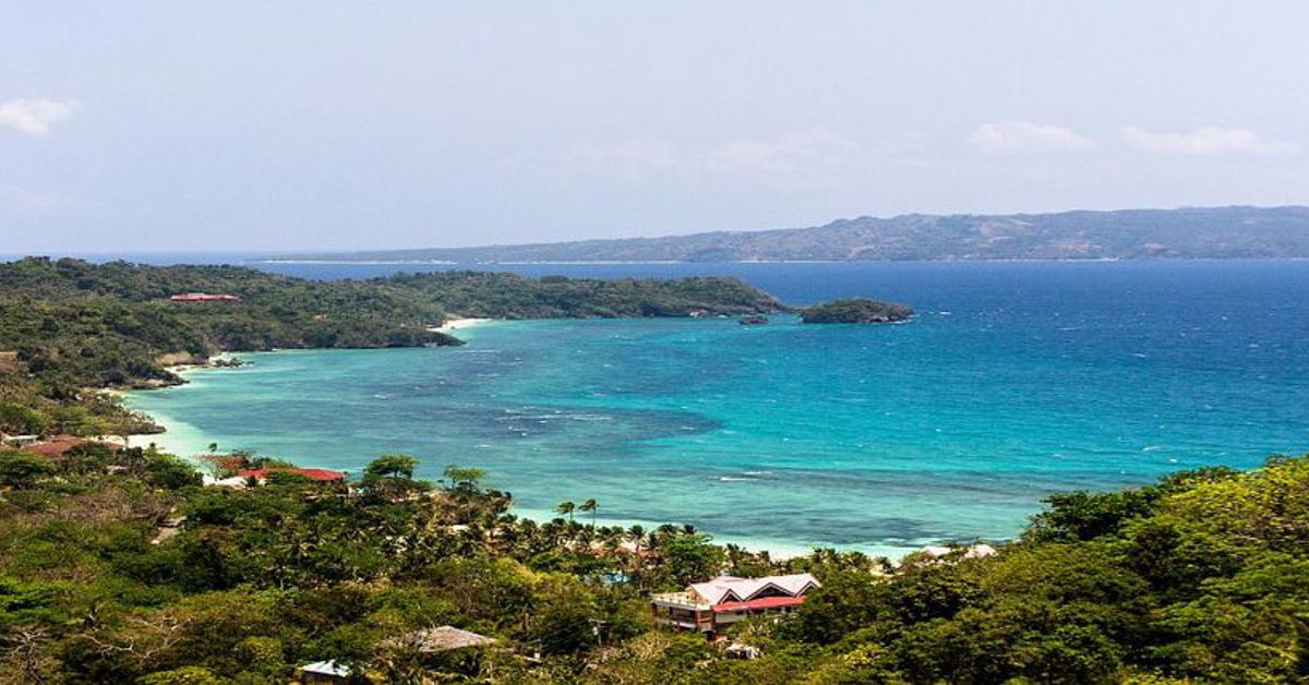 Boracay Island in the Philippines from the air