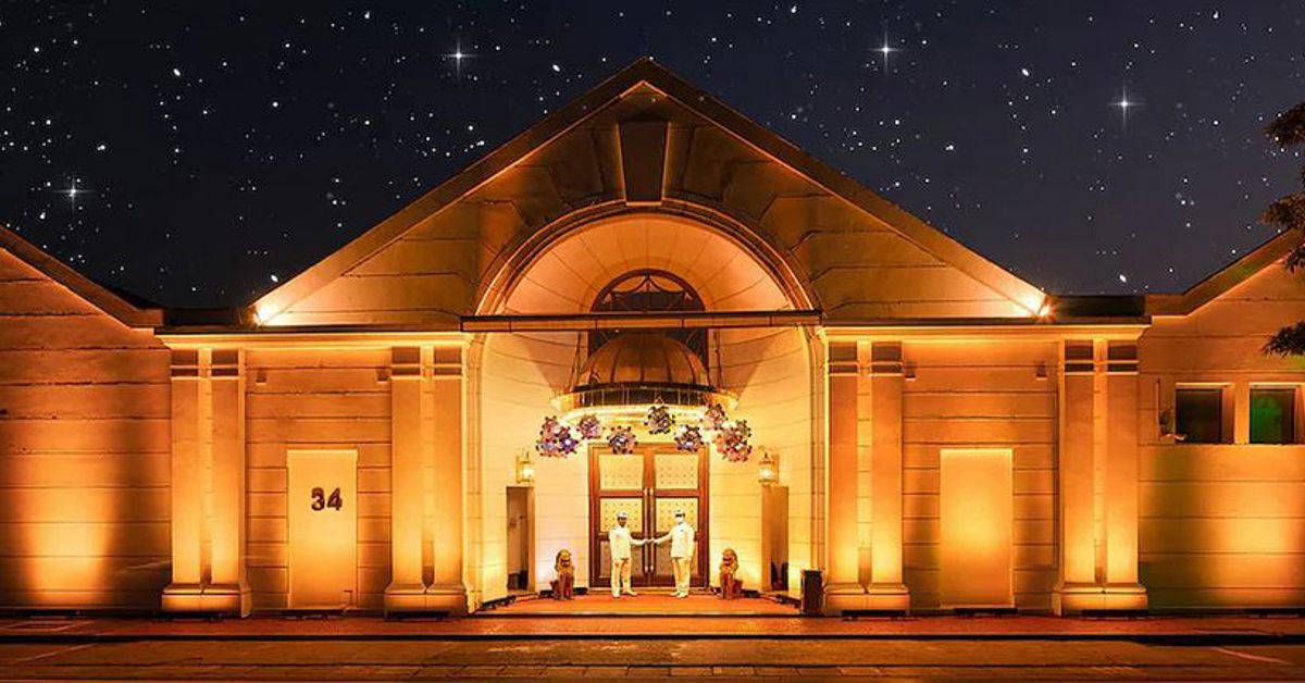 The Bally's Colombo casino in Sri Lanka at night
