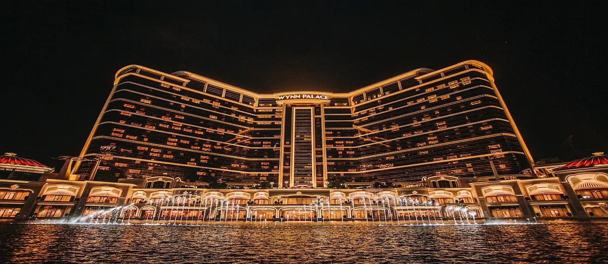 The Wynn Palace resort in Macau at night