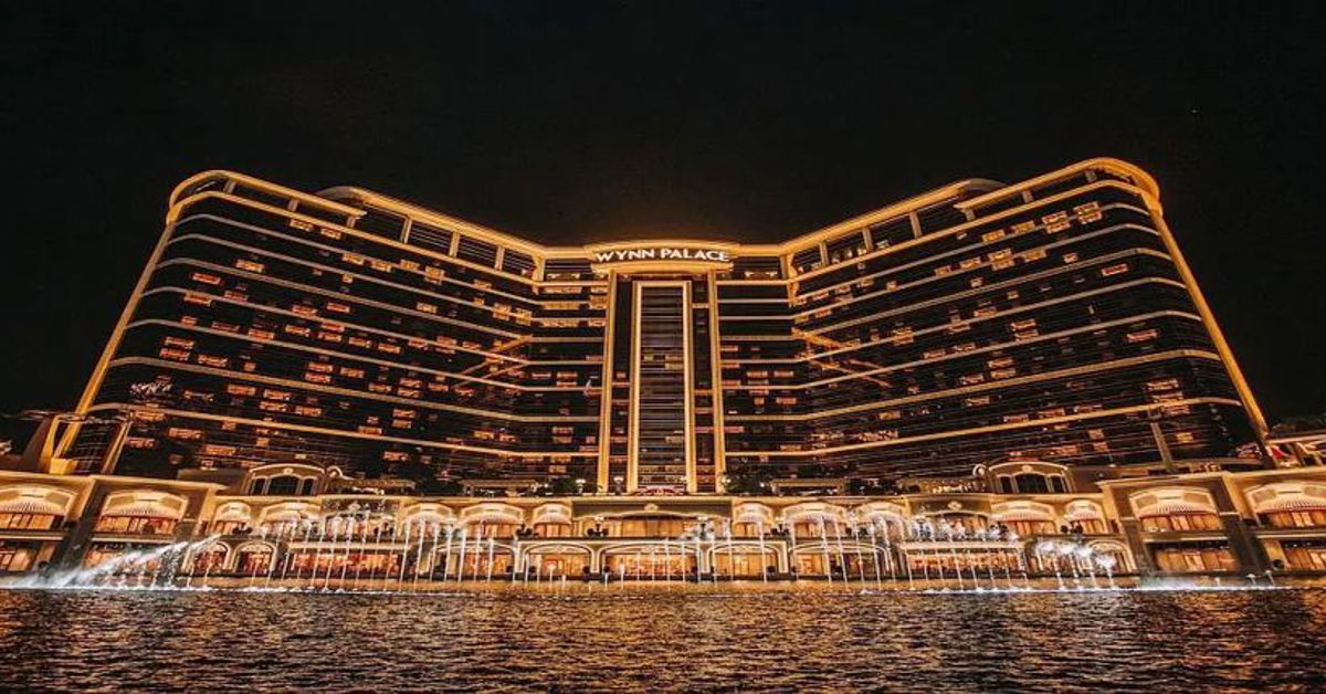 The Wynn Palace resort in Macau at night