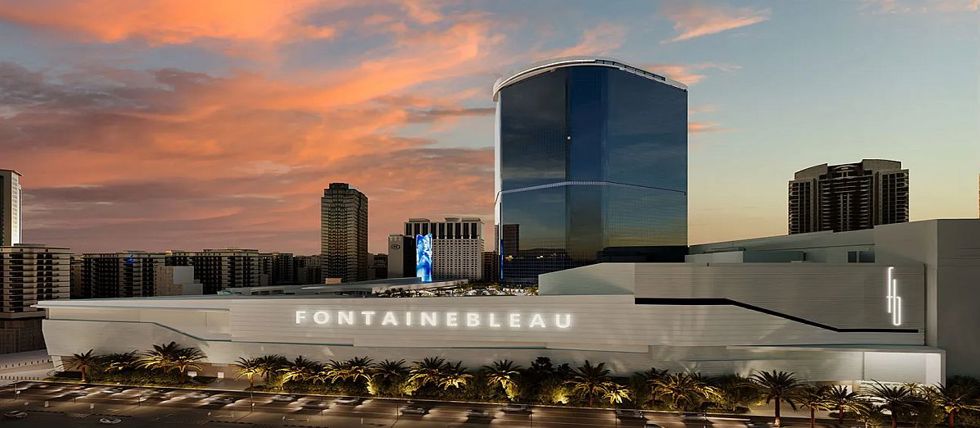The Fontainebleau Casino in Las Vegas at dusk